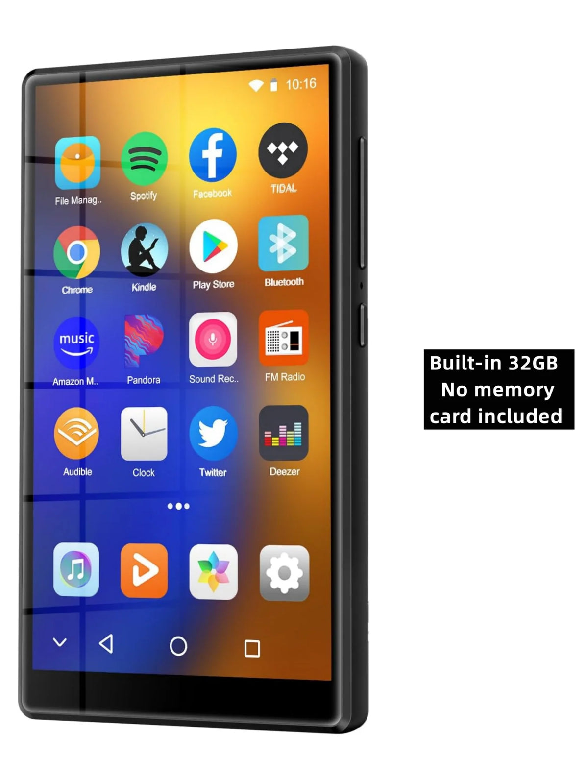 1080P Android 13.0 4.7-inch 32GB/96GB MP3 Player with Bluetooth and WiFi, up to 1TB