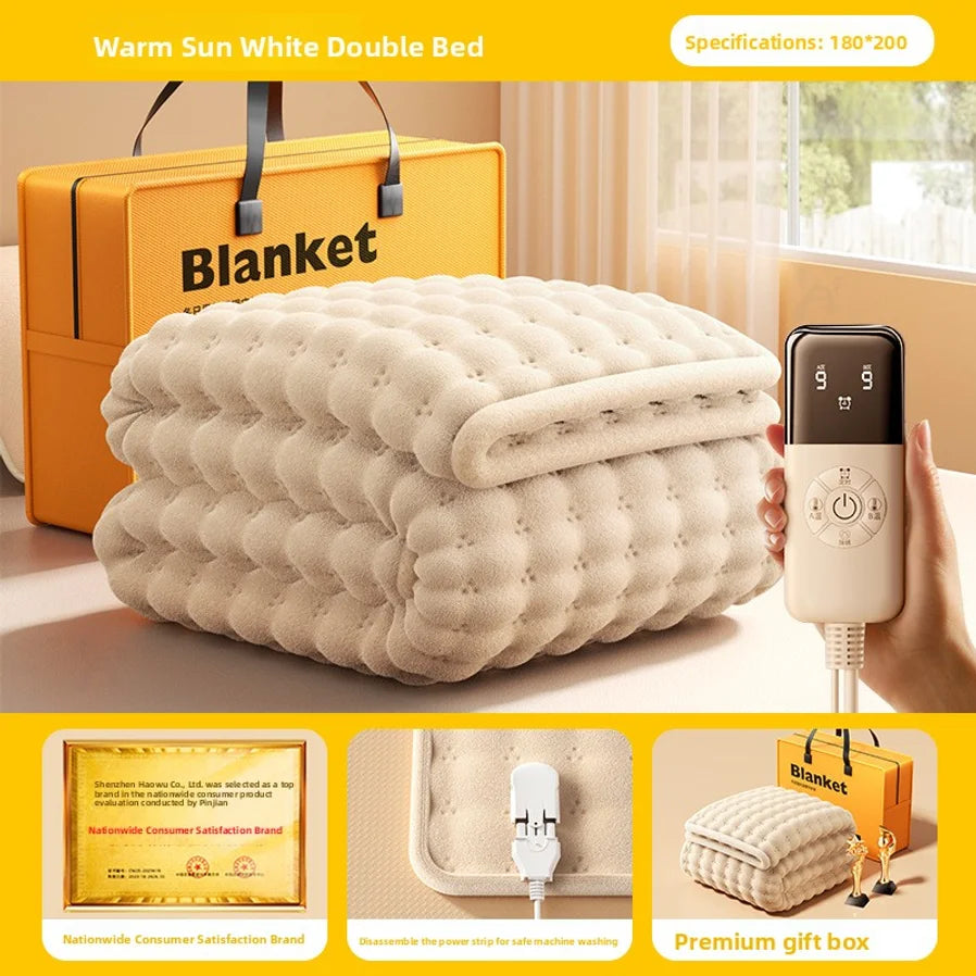 Machine Washable Electric Blanket Single Double Student Dorm Heating Pad Winter Heated Mattress