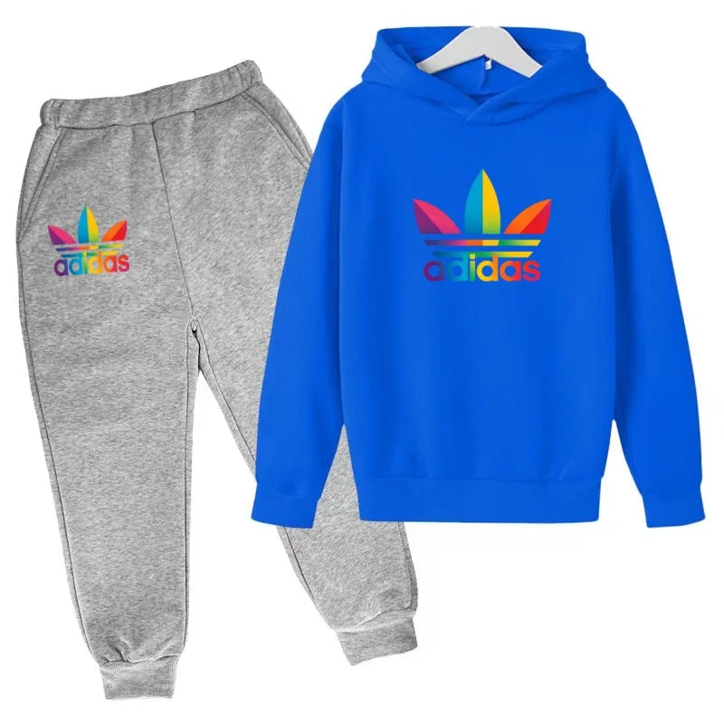 2026Latest Model Kids Boy Girl 3-12YearsSweatshirt+Trousers Autumn Hoodie Letters Sports Pullover  Coat  Leisure Fashion Set