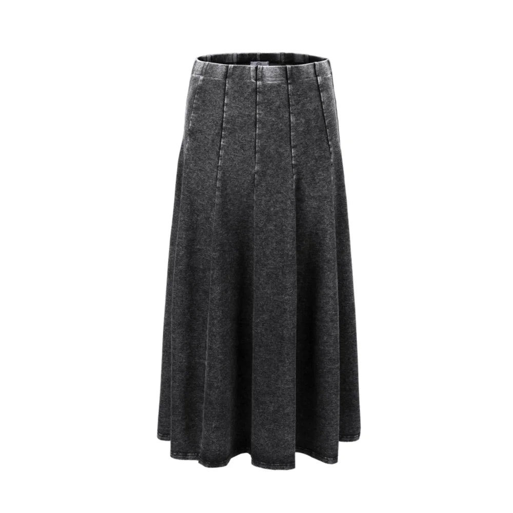 AP SS26 Panel Pleated Washed Denim Skirts Teen Girls Women Fashion Cotton Jeans Skirts Clothing