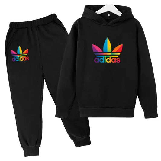 2026Latest Model Kids Boy Girl 3-12YearsSweatshirt+Trousers Autumn Hoodie Letters Sports Pullover  Coat  Leisure Fashion Set