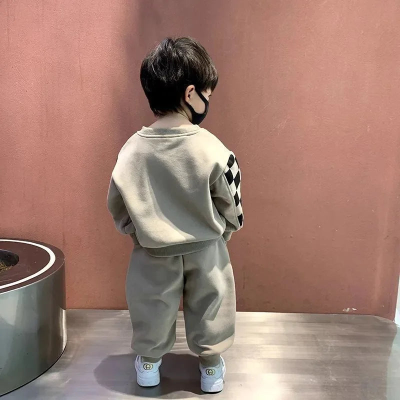 Children Baby Fashion Hoodies Boys Girls Clothing Sets Spring and Autumn Kids Long Sleeve Sweatshirt+Pants Casual Outfit