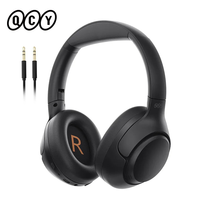 QCY H3 ANC Wireless Headphones 43dB Active Noise Cancellation Headset Wired/Wireless Bluetooth 5.4 Hi-Res Audio Earphones 60Hrs