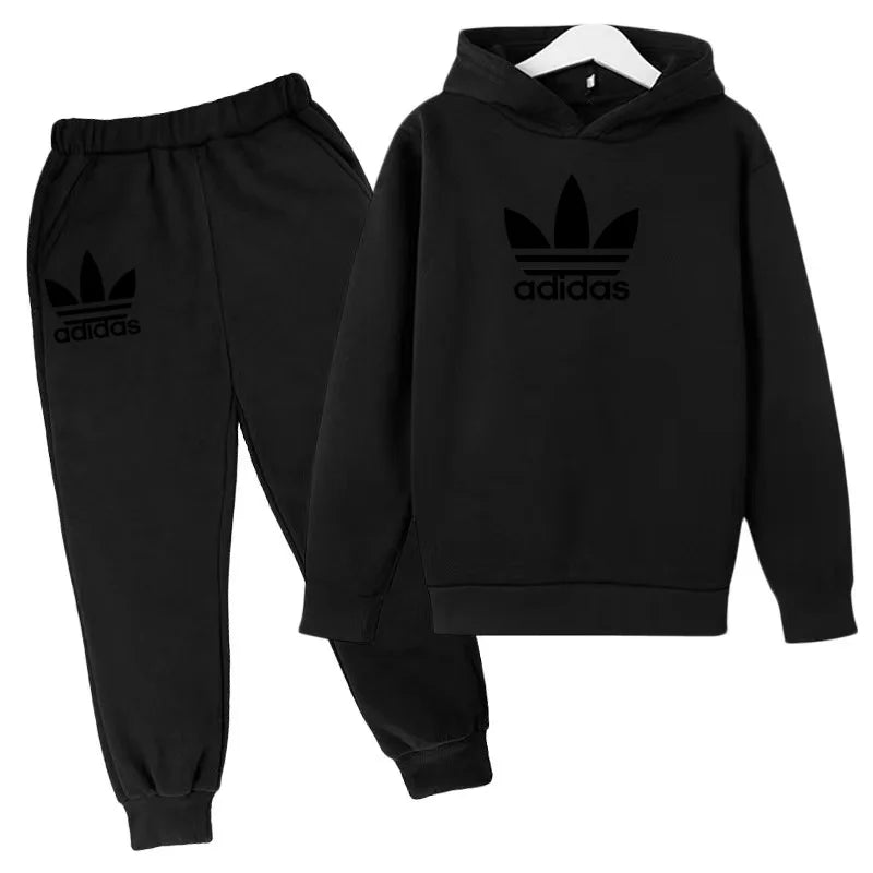 2026Latest Model Kids Boy Girl 3-12YearsSweatshirt+Trousers Autumn Hoodie Letters Sports Pullover  Coat  Leisure Fashion Set