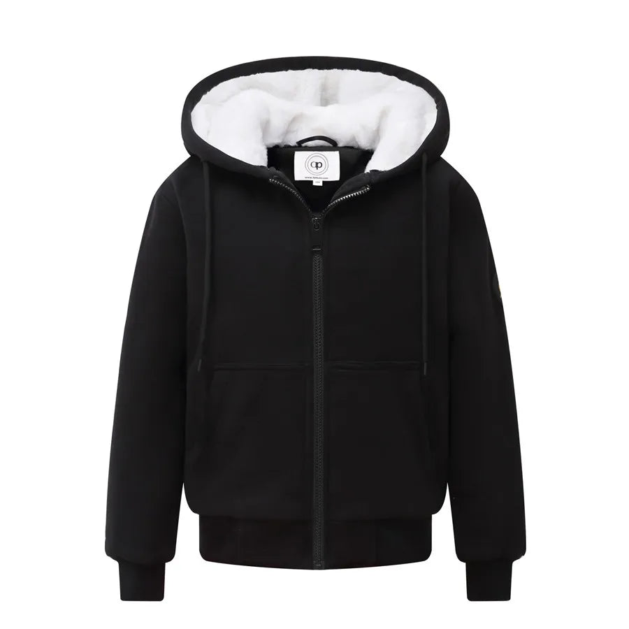 AP 2026AW improved design sweatshirt Hoodies with fur lining two layer thicken warm coats
