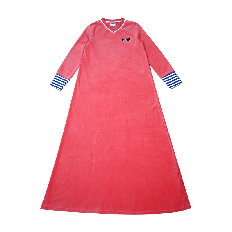 Children's Pajamas Family Matching Blue and Pink Set Girls Dress Baby Boy and Girls Romper Autumn Winter Clothes Stripes Trims