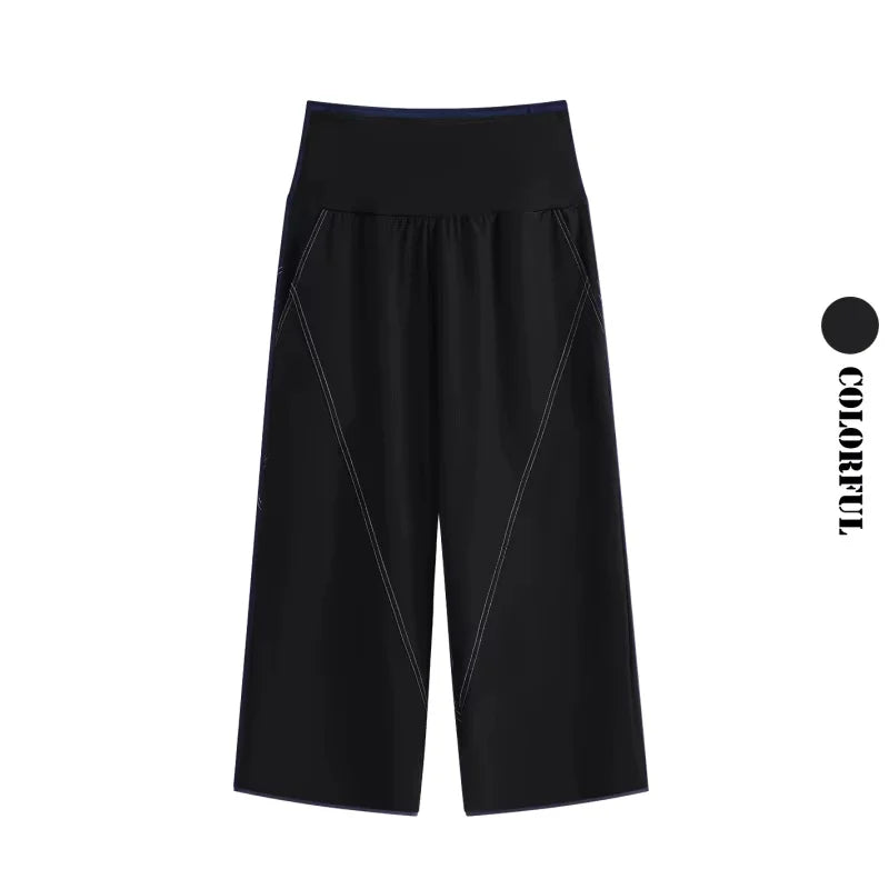 DRUR Loose Fit Summer Yoga Set Women 2 Piece Lightweight Breathable Sport Shirts Sweatpants Suit 2pcs Sportswear Outfit Yogawear