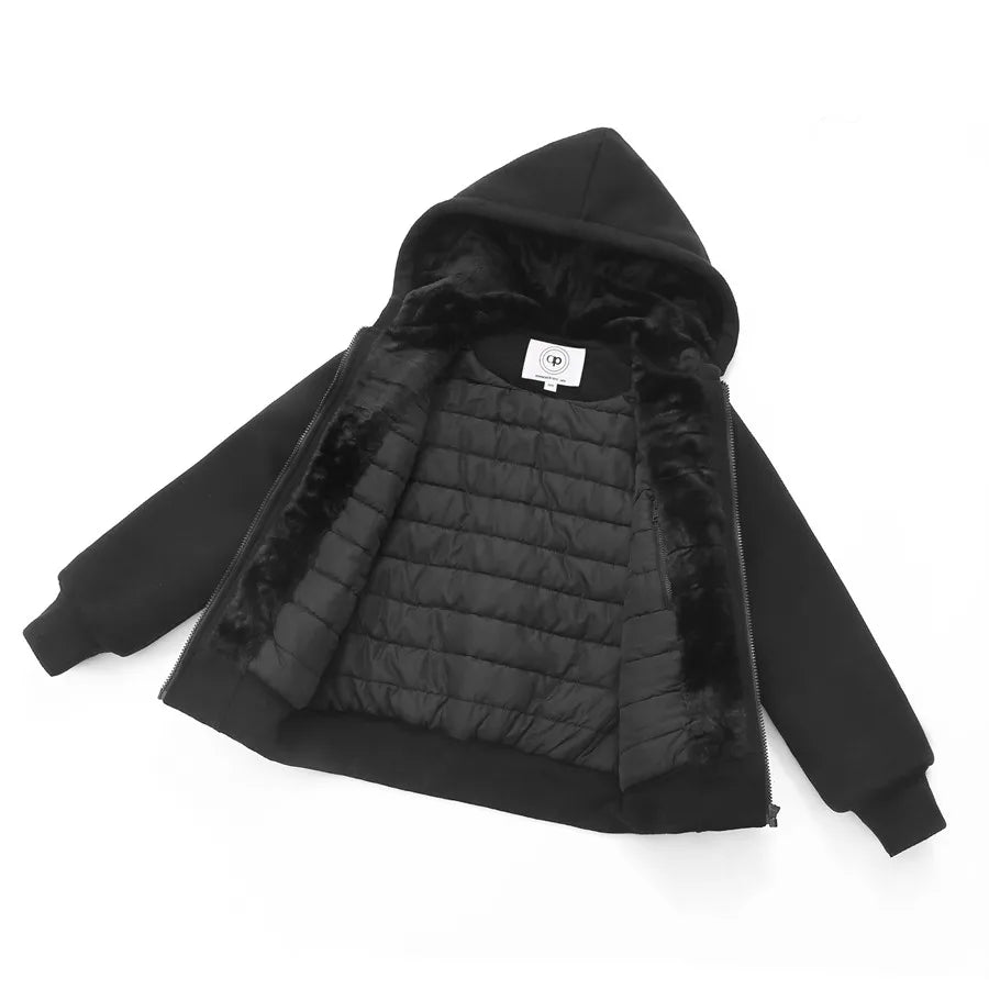 AP 2026AW improved design sweatshirt Hoodies with fur lining two layer thicken warm coats