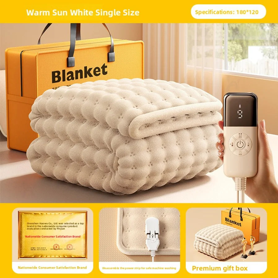 Machine Washable Electric Blanket Single Double Student Dorm Heating Pad Winter Heated Mattress