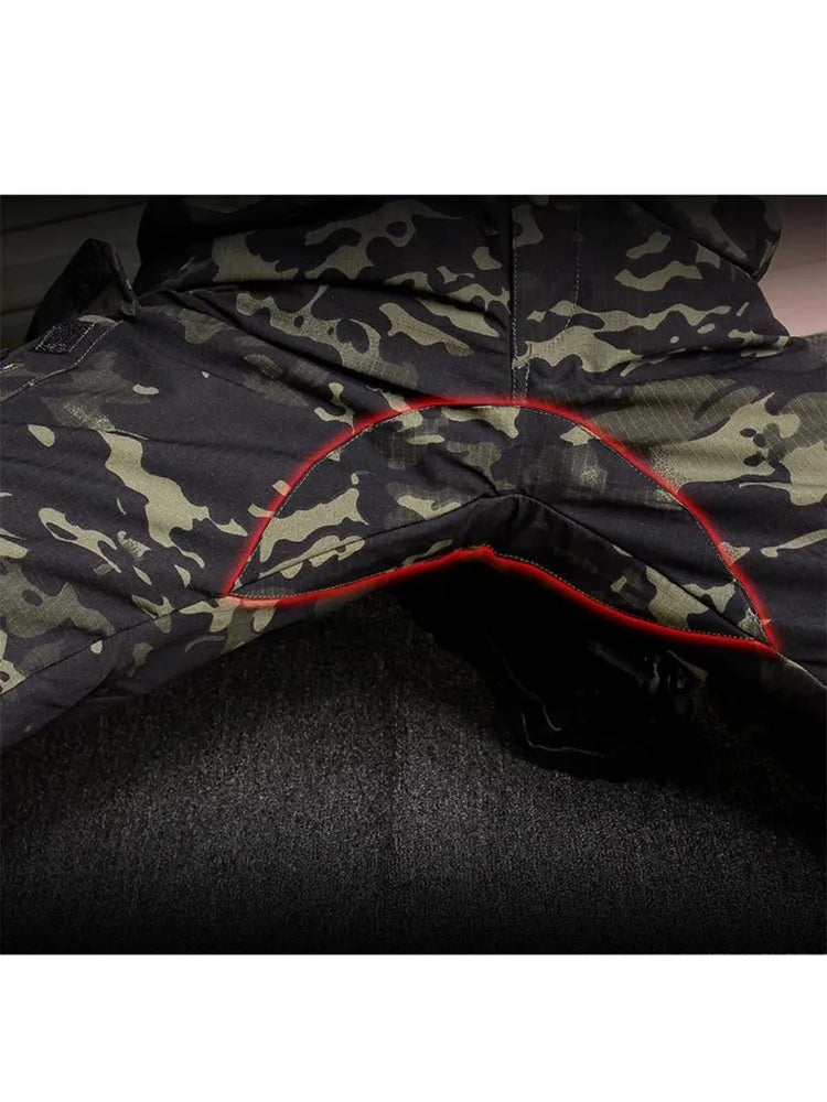Men Tactical Joggers Outdoor Ripstop Hunting Cargo Pants Working Clothing Hiking Lightweight Camouflage Trousers Mens Streetwear