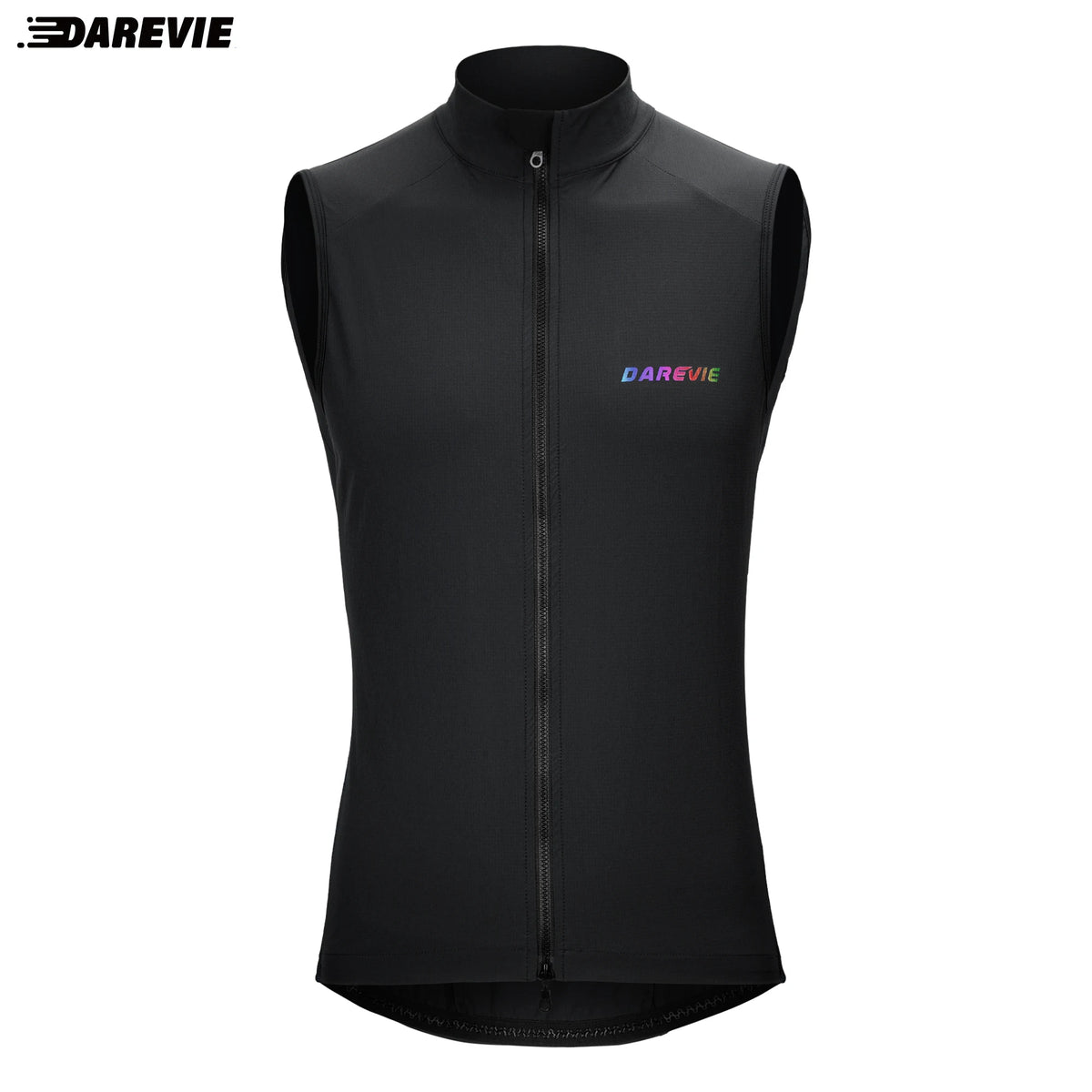 DAREVIE Cycling Vest Windproof Cycling Wind Gilet Waterproof 2 Way Zippers Cycling Windbreaker Back Zipper Pockets Men Women