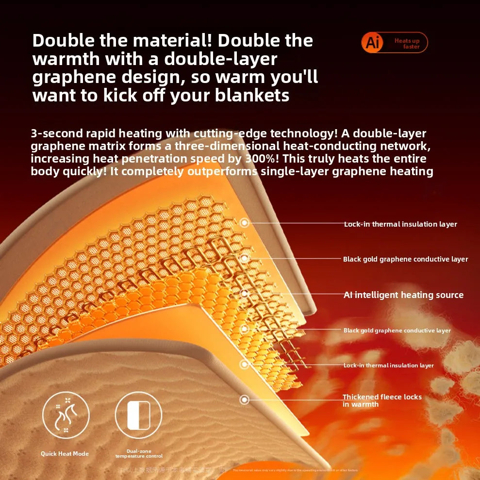 Machine Washable Electric Blanket Single Double Student Dorm Heating Pad Winter Heated Mattress