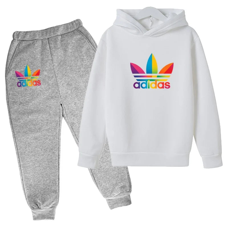 2026Latest Model Kids Boy Girl 3-12YearsSweatshirt+Trousers Autumn Hoodie Letters Sports Pullover  Coat  Leisure Fashion Set