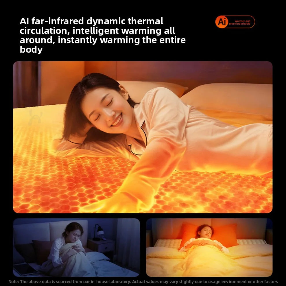 Machine Washable Electric Blanket Single Double Student Dorm Heating Pad Winter Heated Mattress