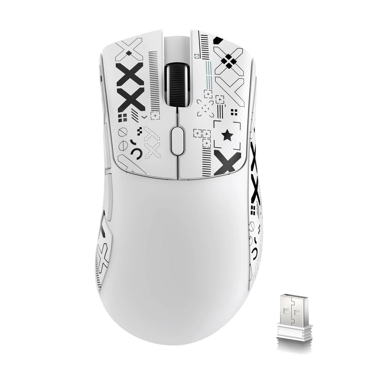 R1 Wireless Gaming Mouse,Tri-Mode Connection (2.4G/Wired/BT5.2),55g Lightweight Design,18K DPI Optical Sensor