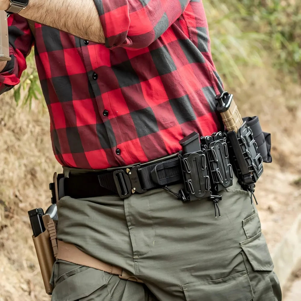UNIONTAC 3 Layer Tactical Belt 1.75 inch - Quick Release Padded Molle System for Men 1000D Nylon Webbing Alloy Buckle Utility