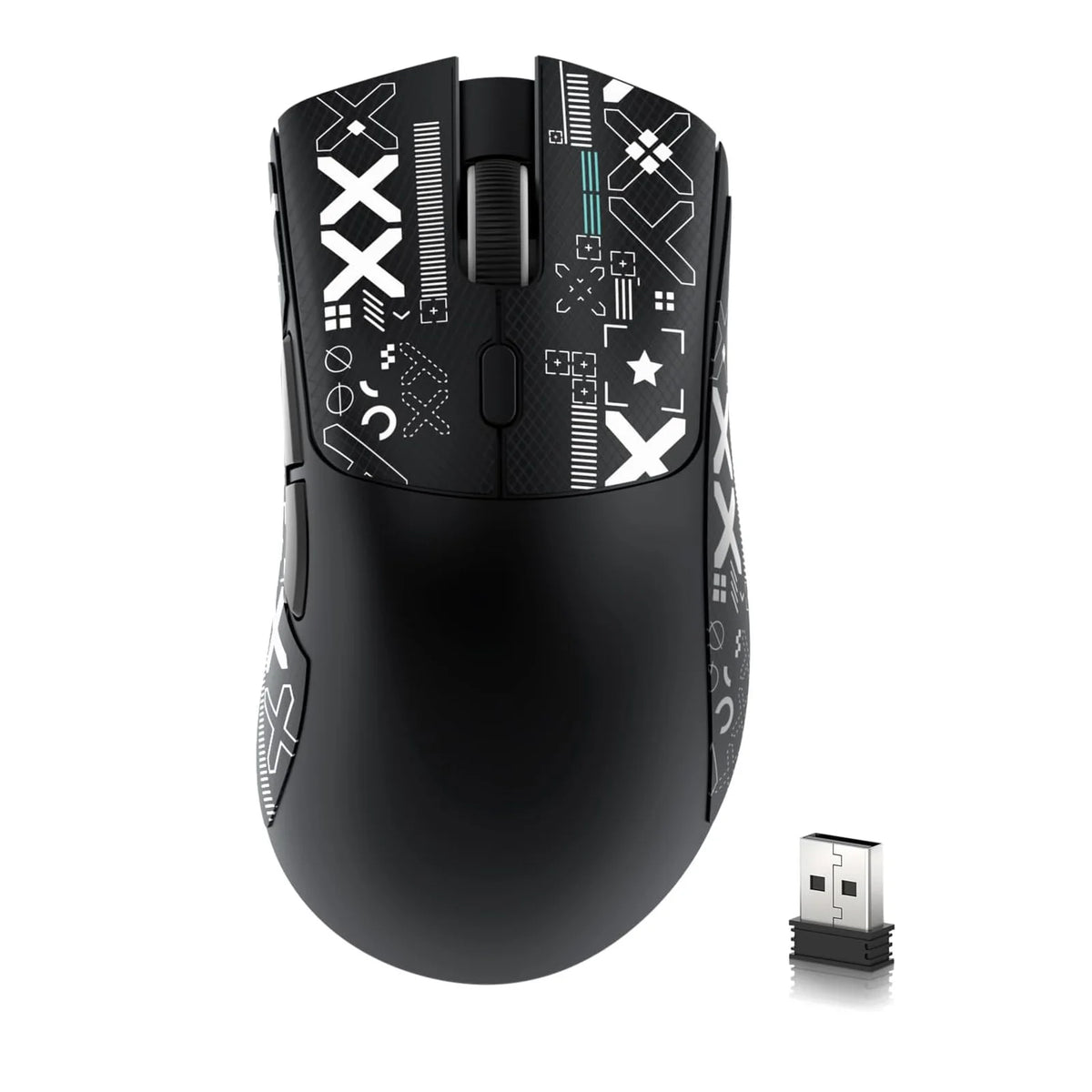 R1 Wireless Gaming Mouse,Tri-Mode Connection (2.4G/Wired/BT5.2),55g Lightweight Design,18K DPI Optical Sensor
