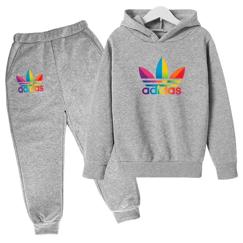 2026Latest Model Kids Boy Girl 3-12YearsSweatshirt+Trousers Autumn Hoodie Letters Sports Pullover  Coat  Leisure Fashion Set