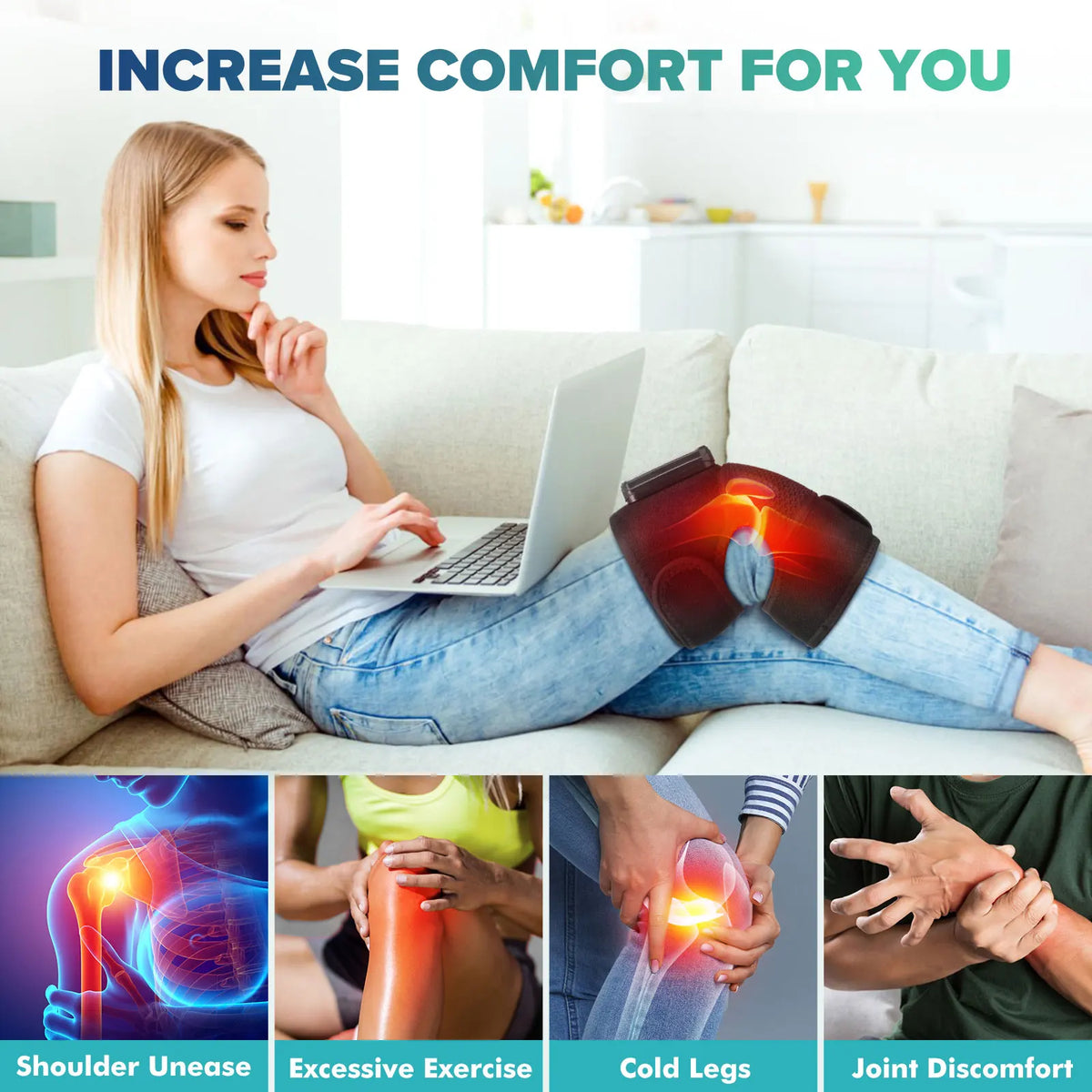 Intelligent Electric Heating Knee Protection Massage Warm Compress Joint Protection Neck Shoulder Knee Vibration Device