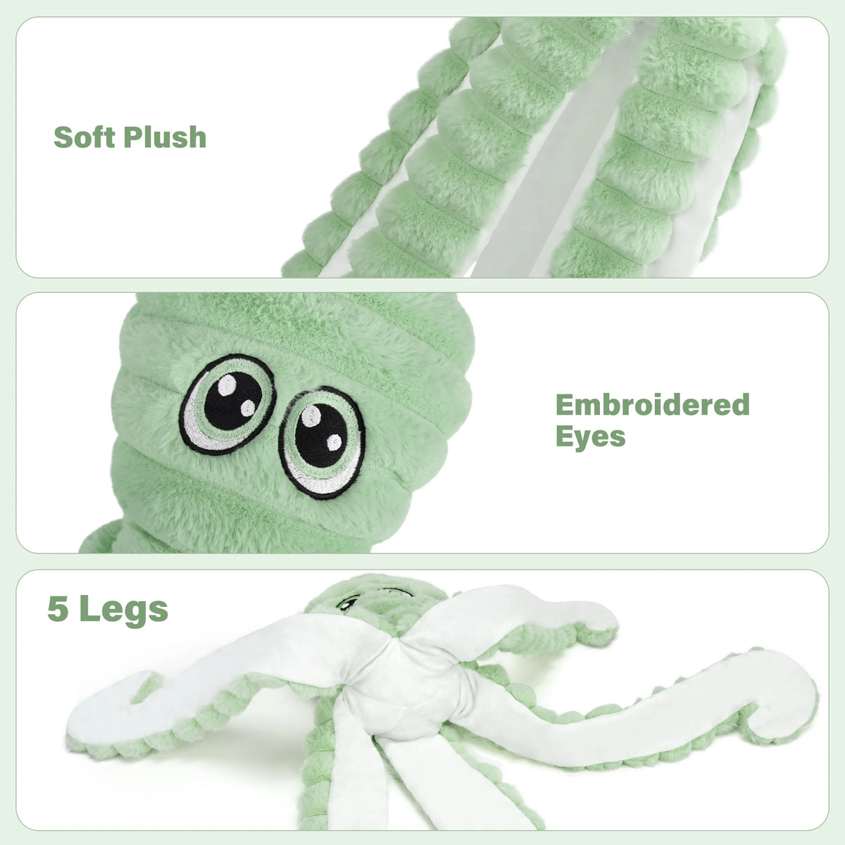Octopus Design Pet Grinding Teeth Squeaky Plush Toy, Chewing Toy For Dog Interactive Supply, Animal Pet Toy For Small Medium Dog