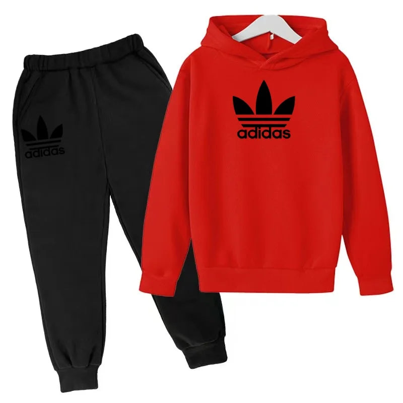 2026Latest Model Kids Boy Girl 3-12YearsSweatshirt+Trousers Autumn Hoodie Letters Sports Pullover  Coat  Leisure Fashion Set